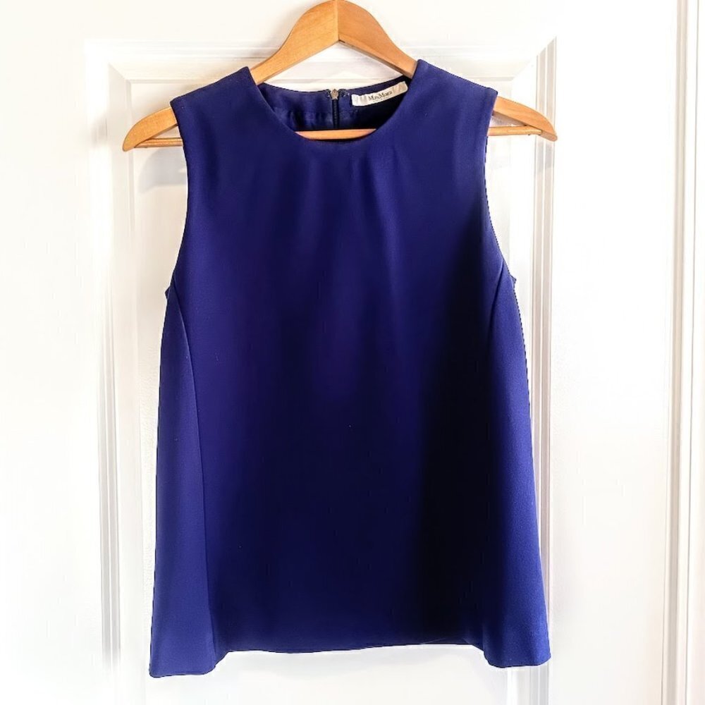 Max Mara Made in Italy Purple Sleeveless Top